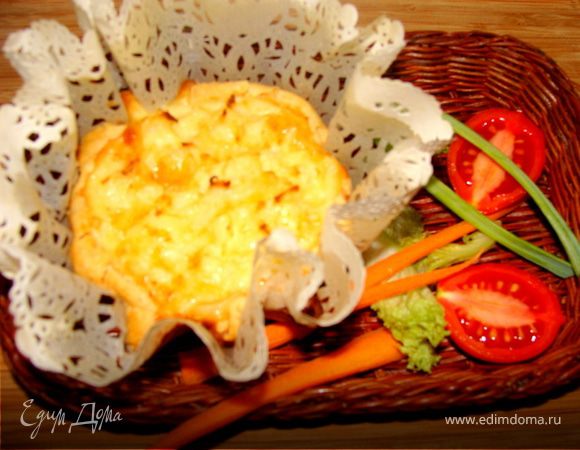 Киш сливочный с цветной капустой и сыром Джюгас