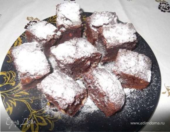 Брауни с миндалем