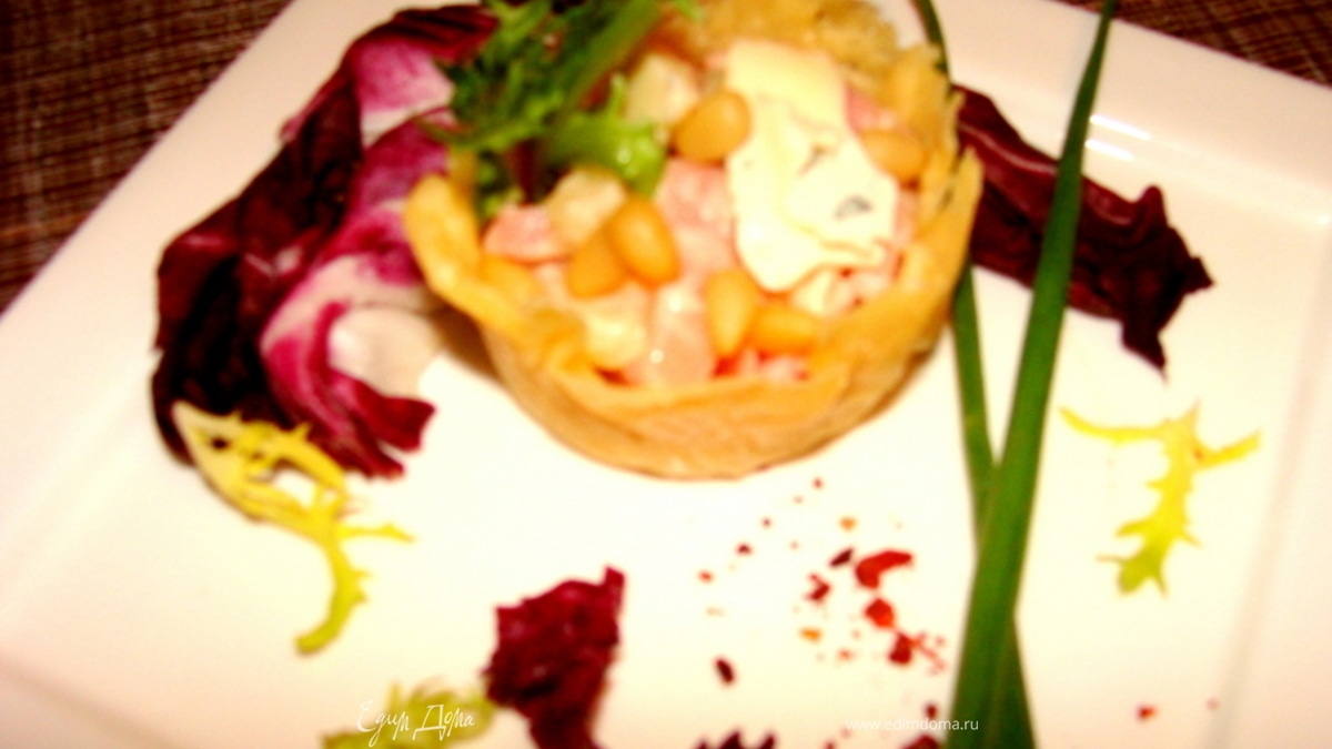 Корзиночки на закуску из сыра Джюгас