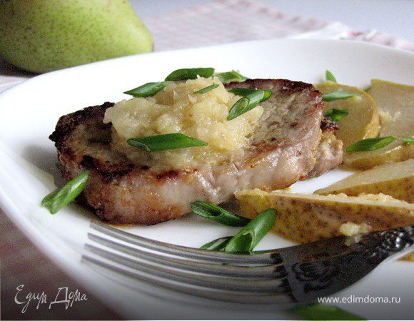 Свинина с грушами и имбирем 