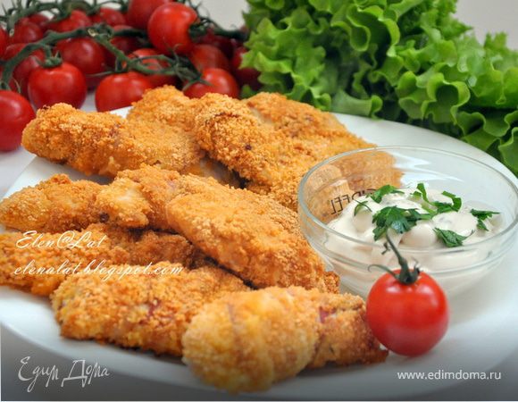 Куриное филе с беконом в сухариках Куриное филе с беконом в сухариках