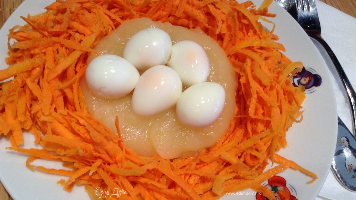 детский салат "гнездо"