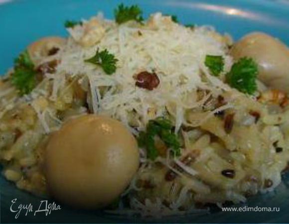 Итальянское ризотто с маринованными грибами и сыром Джюгас Итальянское ризотто с маринованными грибами и сыром Джюгас