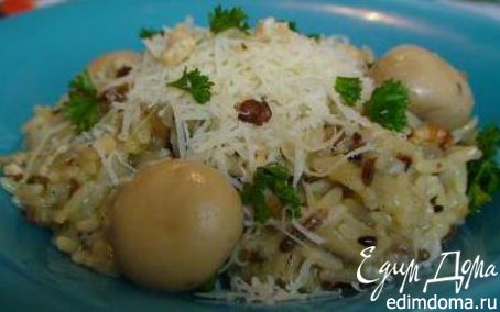 Рецепт Итальянское ризотто с маринованными грибами и сыром Джюгас