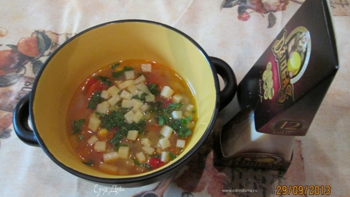 Осенняя похлебка с сыром "Джюгас"