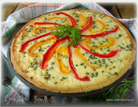 Открытый деревенский пирог с сыром Джюгас Открытый деревенский пирог с сыром Джюгас