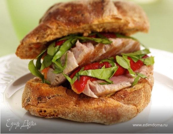 Чиабатта с тунцом, овощами и зеленью "Элита"