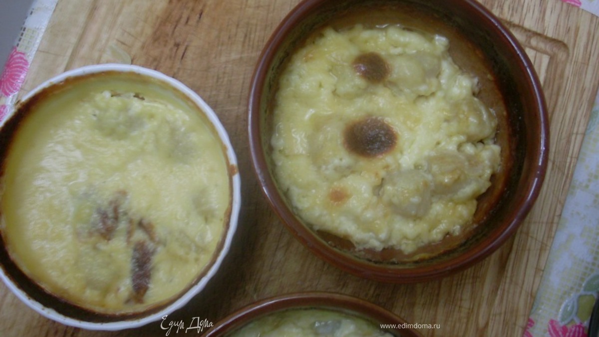 Кокот с гребешками без муки