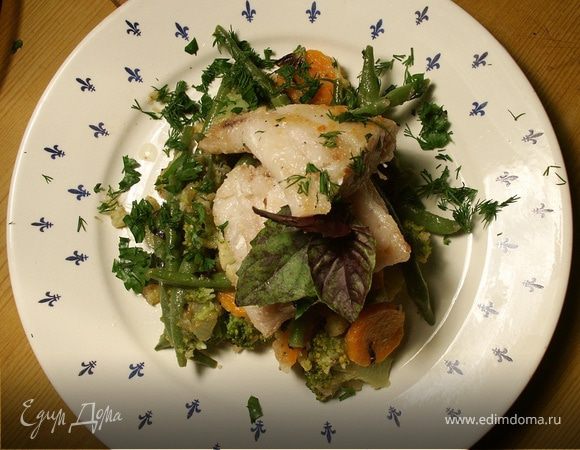 Треска с овощами