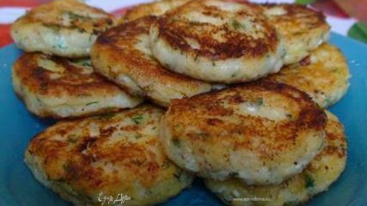 Картофельные оладьи с цветной капустой и зеленью 