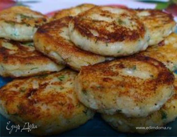 Картофельные оладьи с цветной капустой и зеленью 