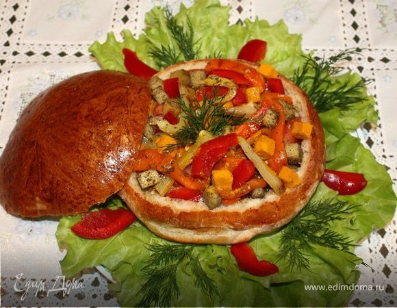 Фокачча с овощным миксом