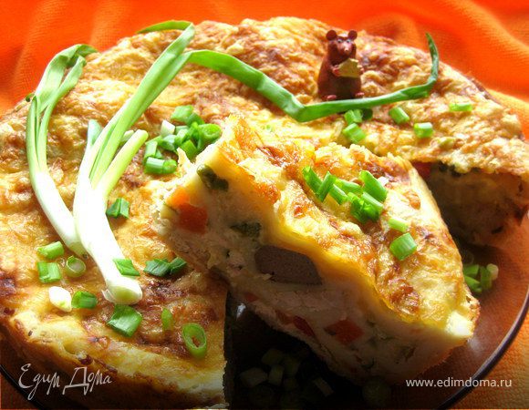 Лазанья с курицей и печенкой Лазанья с курицей и печенкой