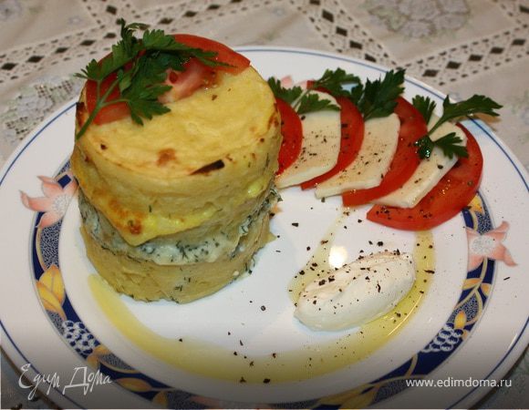 Картофельно-сырная лазанья 