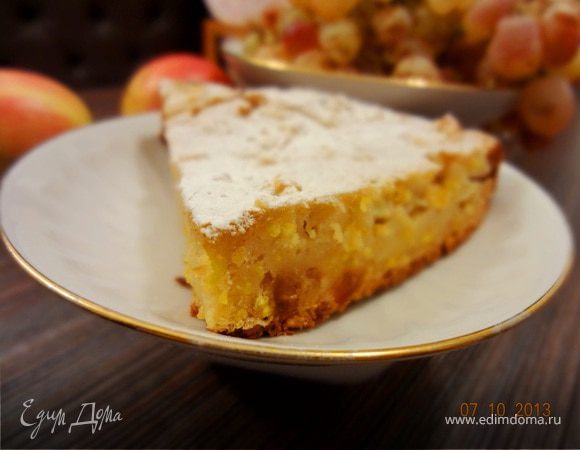 Итальянский яблочный пирог с полентой Итальянский яблочный пирог с полентой