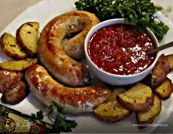 Домашние куриные колбаски с сыром Джюгас Домашние куриные колбаски с сыром Джюгас