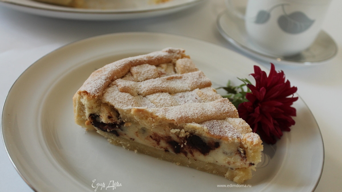 Кростата с рикоттой и шоколадом