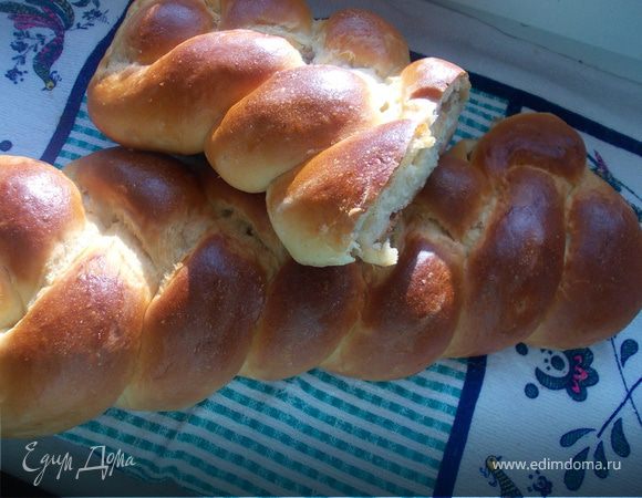 Яблочная коса из картофельного теста Яблочная коса из картофельного теста