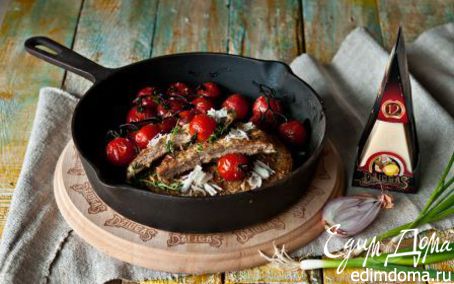 Рецепт Отбивная из телятины по-милански с запеченными помидорами