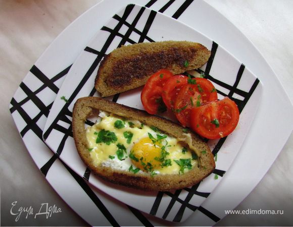 Яичница в хлебушке Яичница в хлебушке