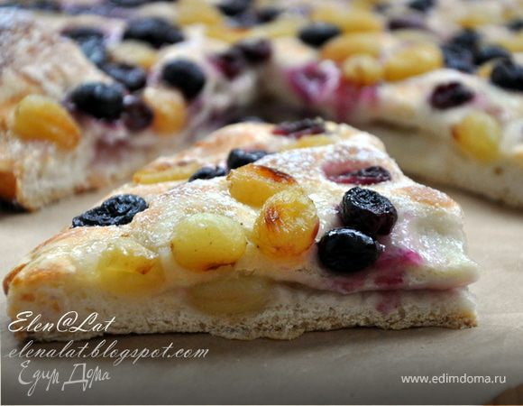 Итальянский деревенский пирог с виноградом Итальянский деревенский пирог с виноградом