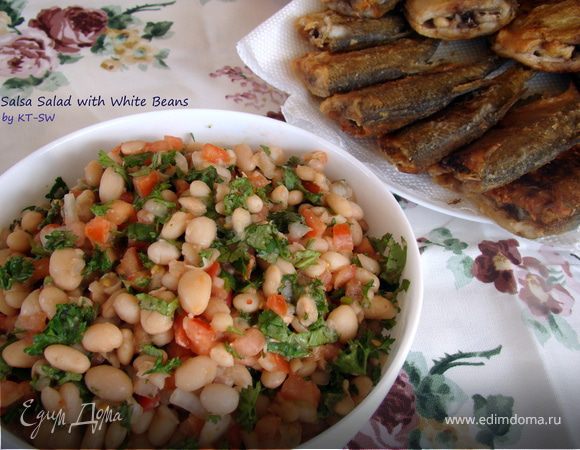 Салат с белой фасолью Салат с белой фасолью