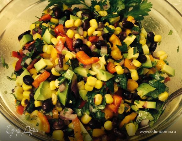 Салат с черной фасолью "Красочный" Салат с черной фасолью "Красочный"