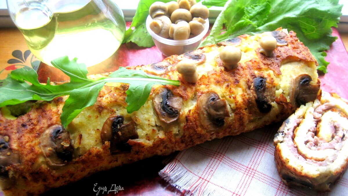 Сытный мясной рулет
