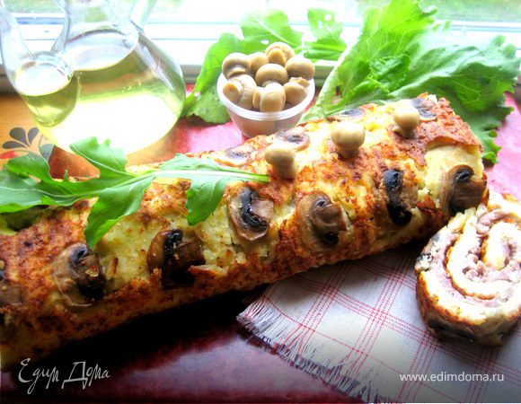 Сытный мясной рулет Сытный мясной рулет