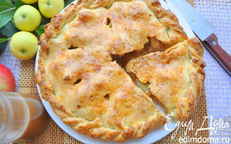 Рецепт Осенний яблочный пирог с домашней карамелью в пароварке