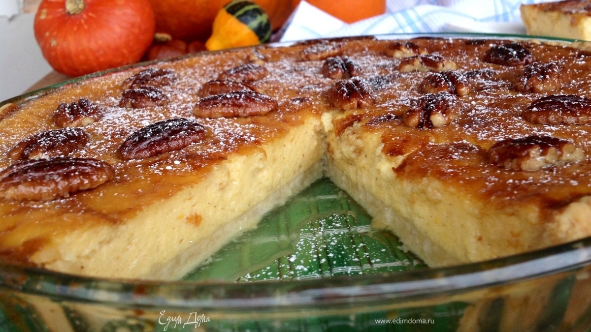 Тыквенный пирог с орехами пекан