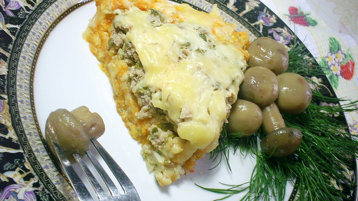 Тыквенная запеканка с мясом