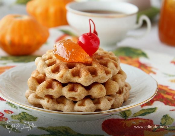 Тыквенные вафли Тыквенные вафли