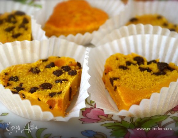 Кексики из тыквы "Сердечки" Кексики из тыквы "Сердечки"