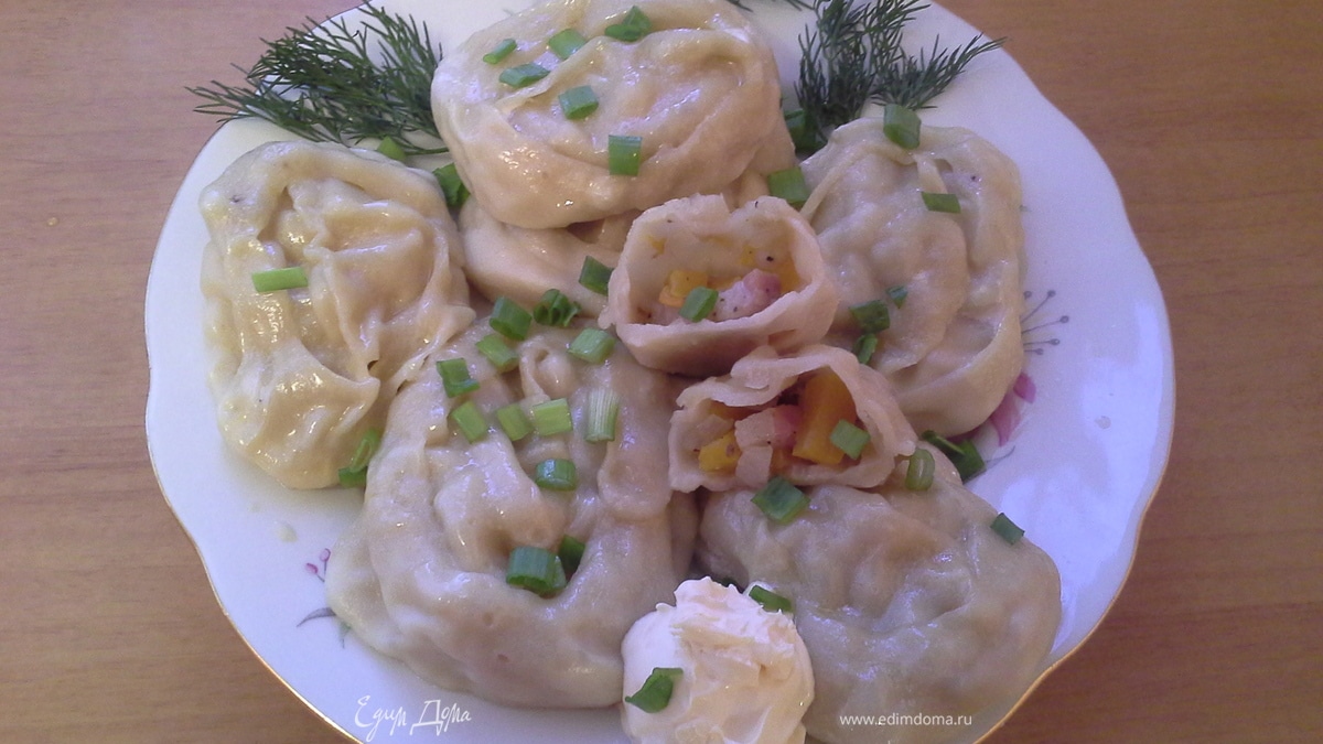 Манты с тыквой