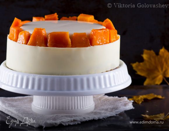 Торт с тыквой и сабайоном на белом шоколаде Торт с тыквой и сабайоном на белом шоколаде