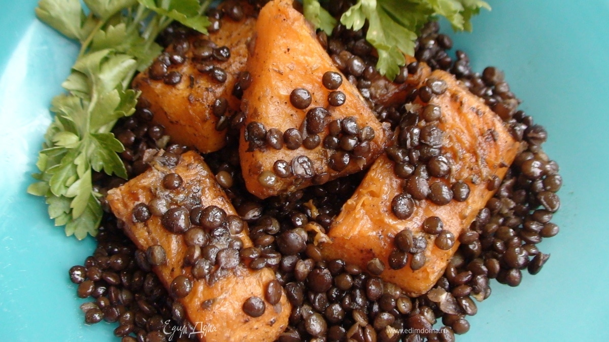 Тыква с чечевицей на конкурс 10 лет "Едим Дома"