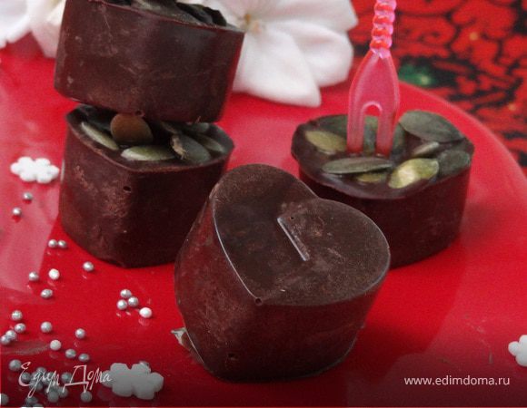 Трюфельные сердечки с тыквенными стрелами амура Трюфельные сердечки с тыквенными стрелами амура