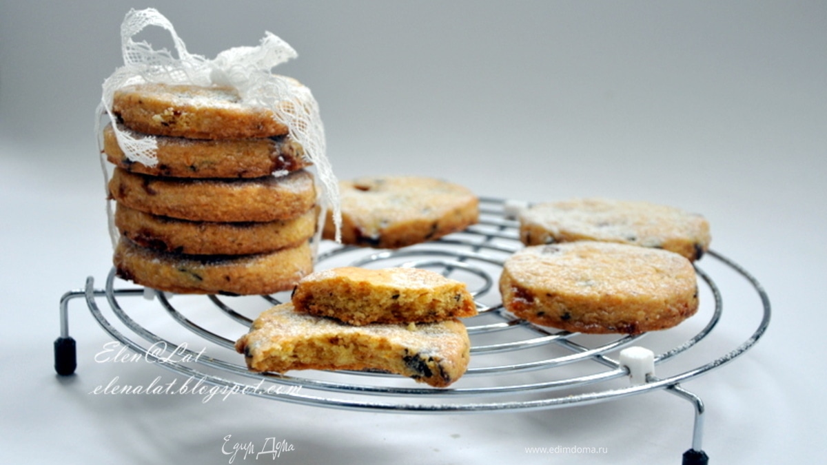 Печенье с шоколадом, ирисками и апельсиновой цедрой (без яиц)