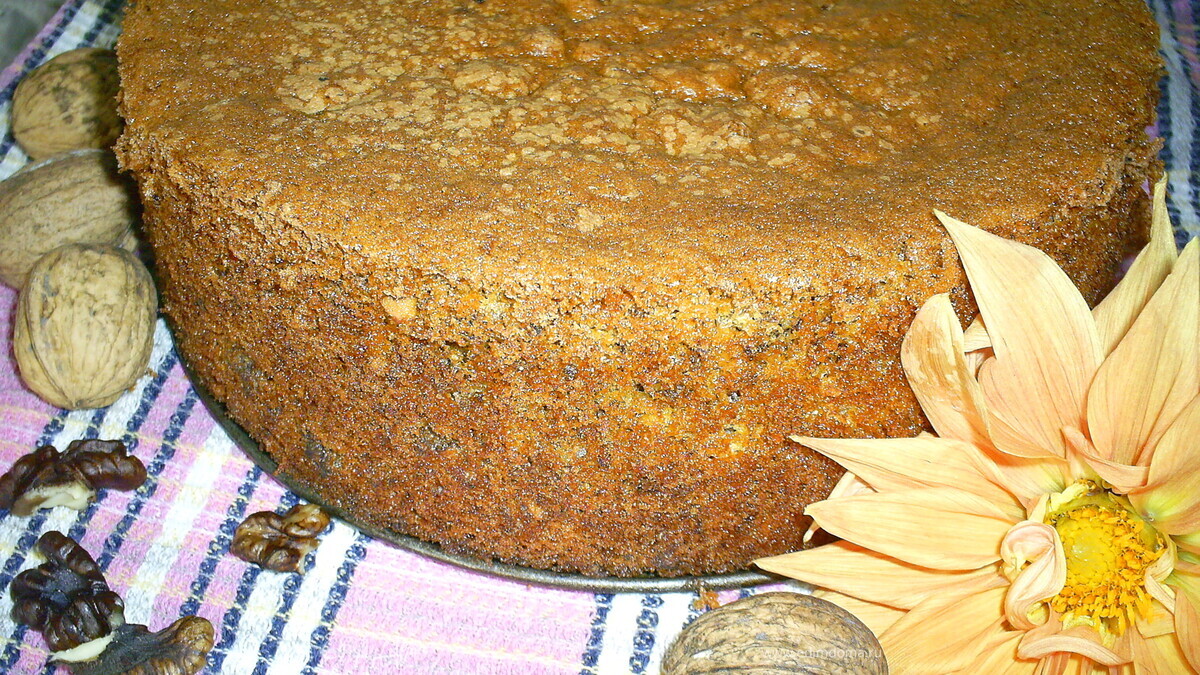Бесподобный тыквенно-ореховый бисквит