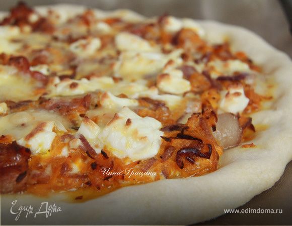 Фламиш с тыквой и беконом Фламиш с тыквой и беконом