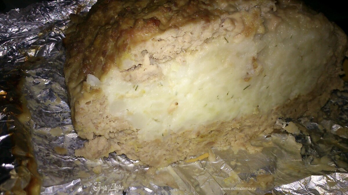 Рулет из индейки с картошкой