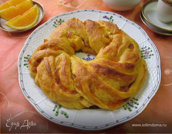 Тыквенный венок с апельсиновыми цукатами