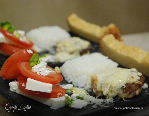 Острые котлетки с грибами и пармезаном