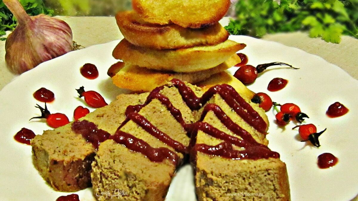 Нежный флан из куриной печени