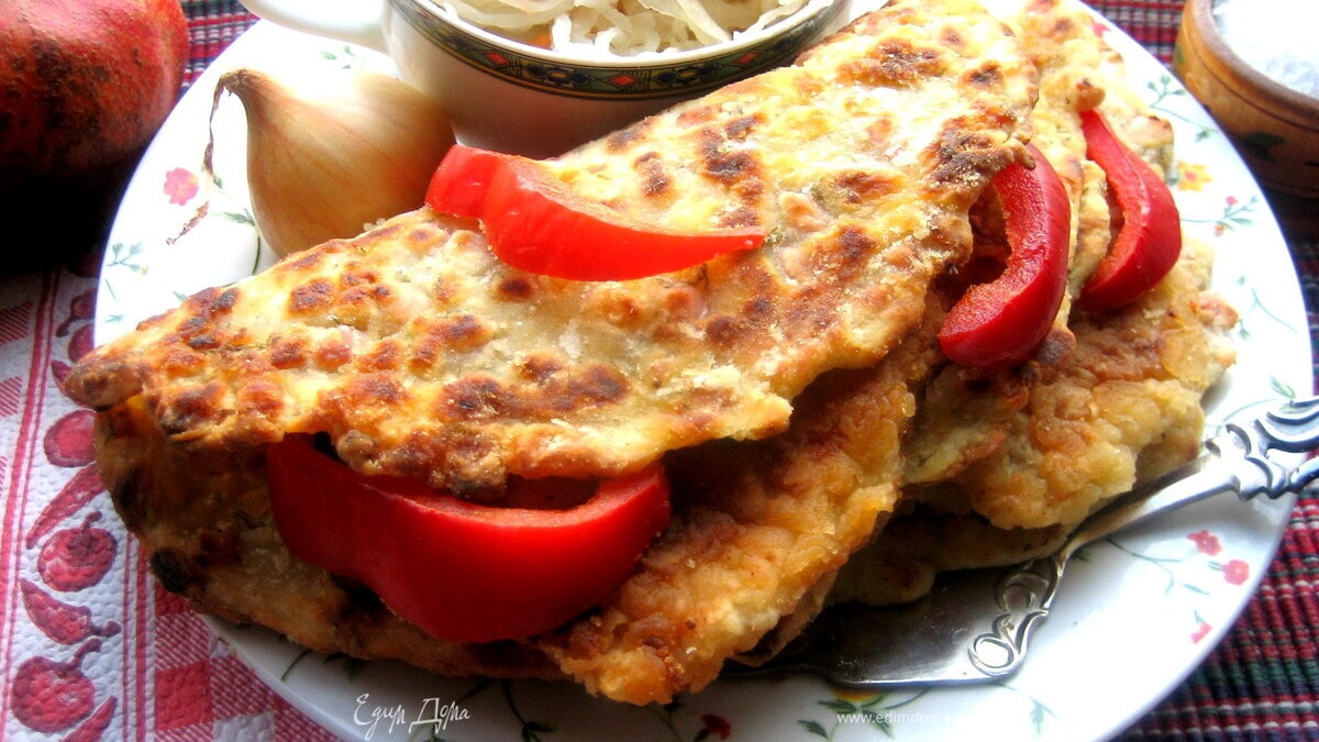 Отбивные в лепешках