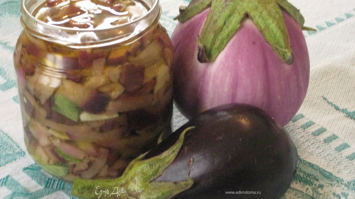 Баклажаны в масле по-итальянски с базиликом и мятой