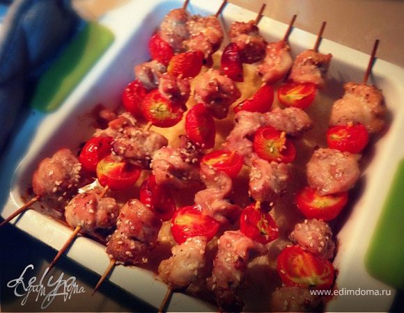 Куриный шашлычок в духовке