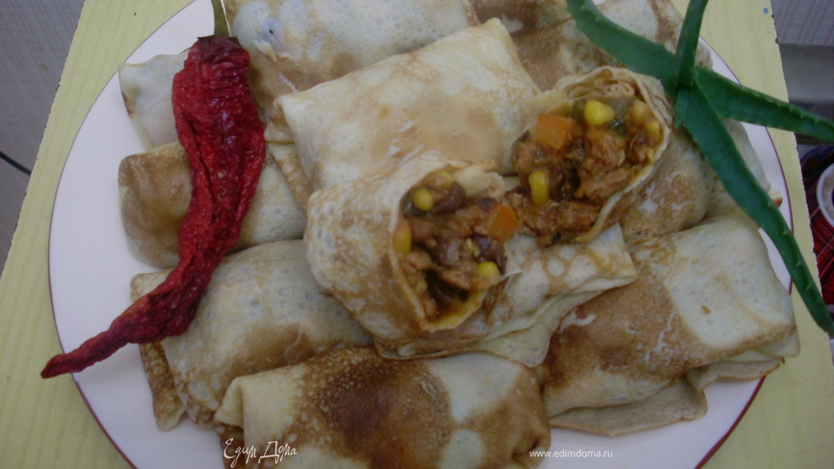 Блины с мексиканской начинкой замороженные
