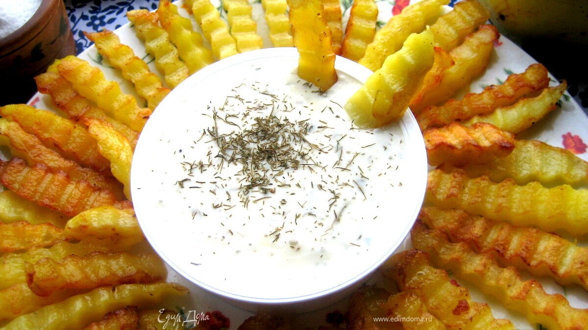 Сырный соус к картофелю фри